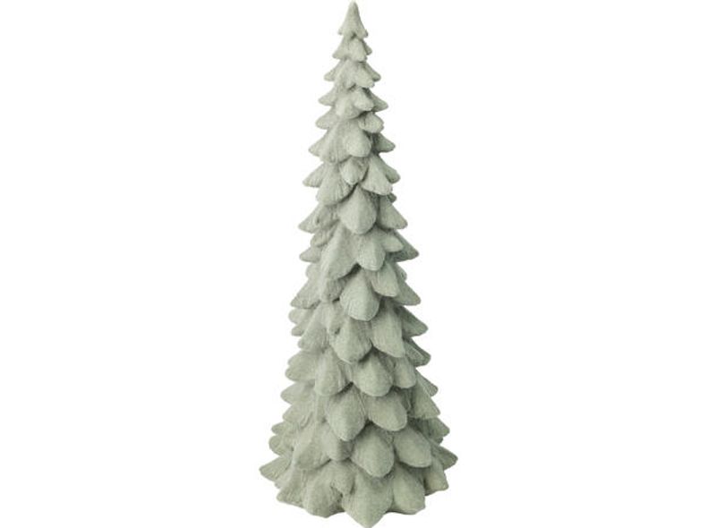 Juletre grønn/brunlig stoff 13x21cm