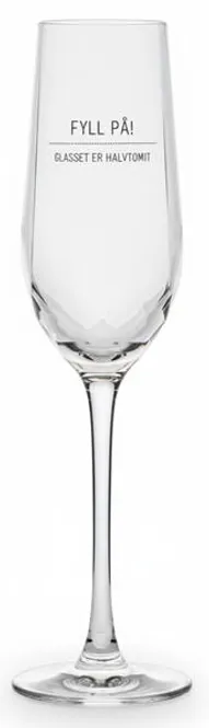 Hovedbilde Glass champagne...er halvtomt h:24cm