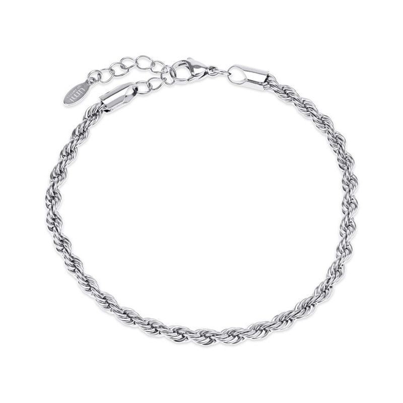 Gustav - Rope Chain Bracelet Stainless Steel Silver