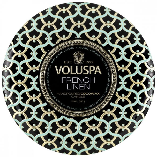 Hovedbilde Voluspa 3-wick Tin Candle 40t French Linen