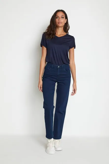 Hovedbilde Vicky Jeans straight - Dark blue denim