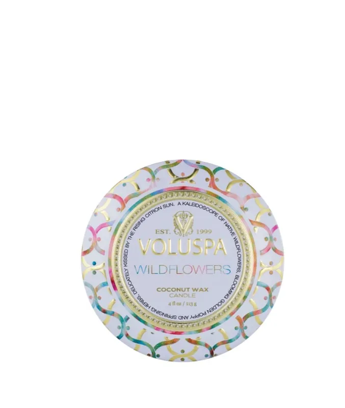 Voluspa WILDFLOWERS MINI TIN CANDLE 25t