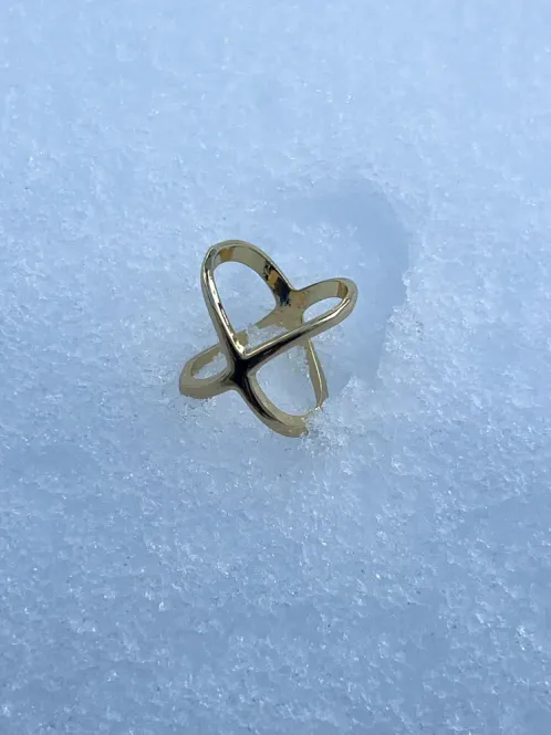 Hovedbilde Scarf ring CROSS Gold